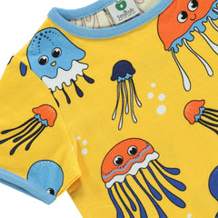 Smafolk Organic Kids s/s Tee - Jellyfish - Yellow