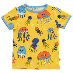 Smafolk Organic Kids s/s Tee - Jellyfish - Yellow