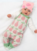 Kite Organic Pear-fect Dungaree Baby Bundle with Hat - Baby goes Retro