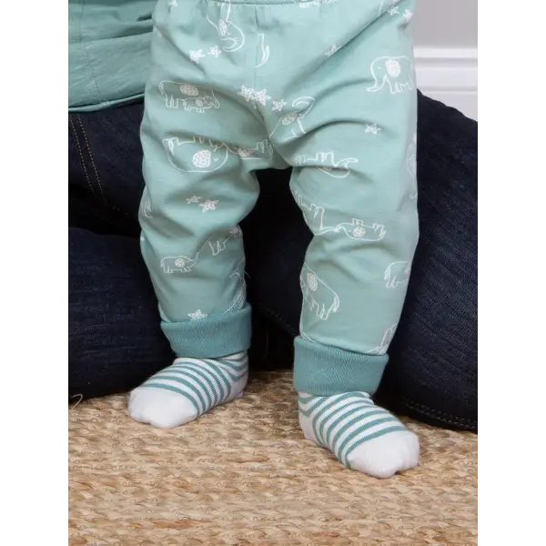 Baby Socks Sweet Two Pack Set Elephant Pair Feet Cosy - Socks