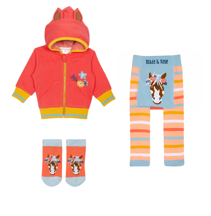 Blade & Rose Bella Horse Girls Hoodie Set Blade & Rose Gift Bundle