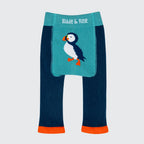 Kenzie the puffin print baby leggings for babies and toddlers — Baby Goes Retro