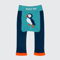Kenzie the puffin print baby leggings for babies and toddlers — Baby Goes Retro