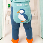 Children's leggings with a penguin design and 'Blade & Rose' branding.
