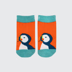 Kenzie the puffin print colourful baby socks — Baby Goes Retro