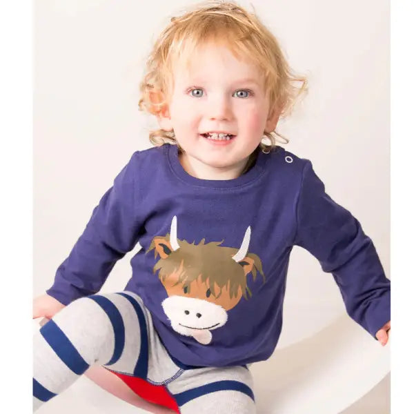 Blade & Rose Baby & Kids Top - Hamish Highland Cow - Long Sleeve Top