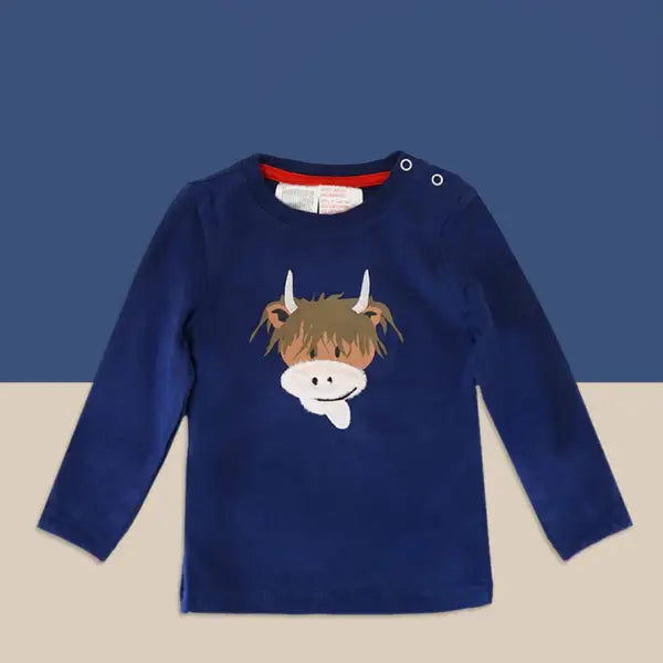 Blade & Rose Baby & Kids Top - Hamish Highland Cow - Long Sleeve Top