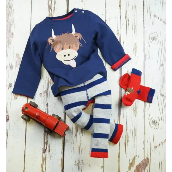Blade & Rose Baby & Kids Top - Hamish Highland Cow - Long Sleeve Top
