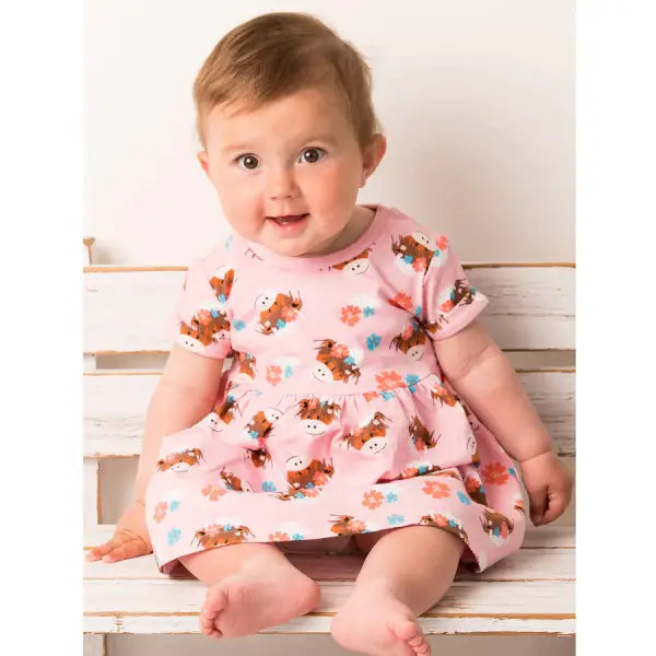 Blade & Rose Bonnie Highland Cow Kids Dress - Dresses