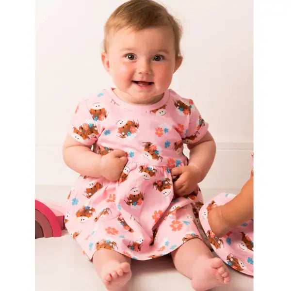 Blade & Rose Bonnie Highland Cow Kids Dress - Dresses