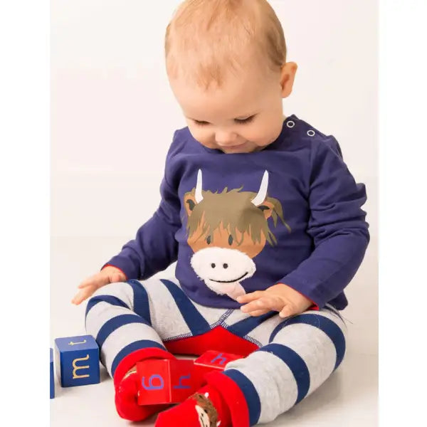 Blade & Rose Hamish Highland Cow Baby & Kids Top Bundle - Gift Bundle