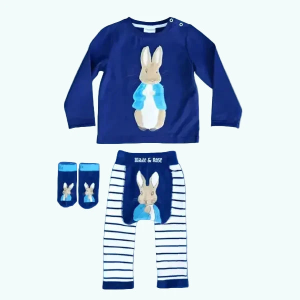 Blade & Rose Peter Rabbit Navy Matching Baby & Kids Bundle - Gift Bundle