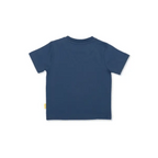 Brachiosaurus Organic Cotton Navy Blue Appliqué T Shirt - T-shirts