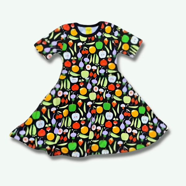 DUNS Sweden Harvest Skater Dress Black Organic Cotton DUNS Sweden Harvest Skater Dress Black Organic Cotton