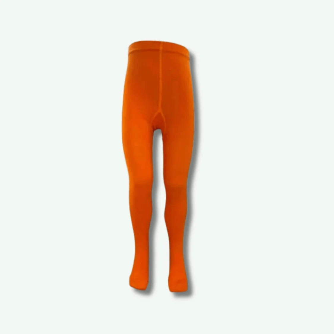 Orange tights on a light gray background