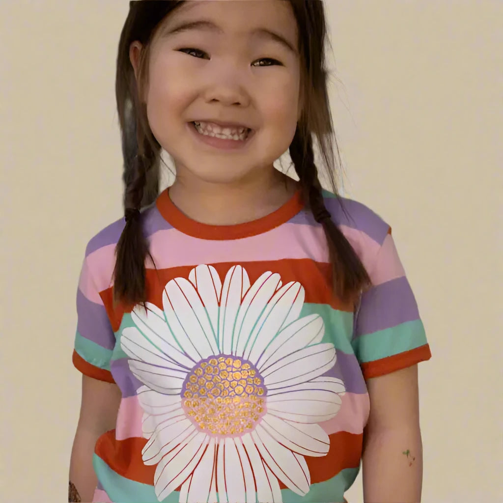 Danefae Aura Daisy Tee – Organic Cotton Girls T-Shirt - T-shirts