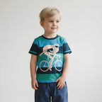 Danefae Biking Viking Bucolic tee, kids clothes Australia, lifestyle photo