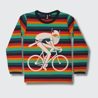 Danefae Biking Viking Savlamar long sleeve tee, retro kids clothes Australia, front view