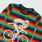 Danefae Biking Viking Savlamar long sleeve tee, retro kids clothes Australia, back view