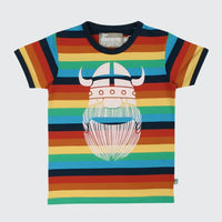 Danefae Erik Arcenciel tee, rainbow kids clothes, close-up print detail