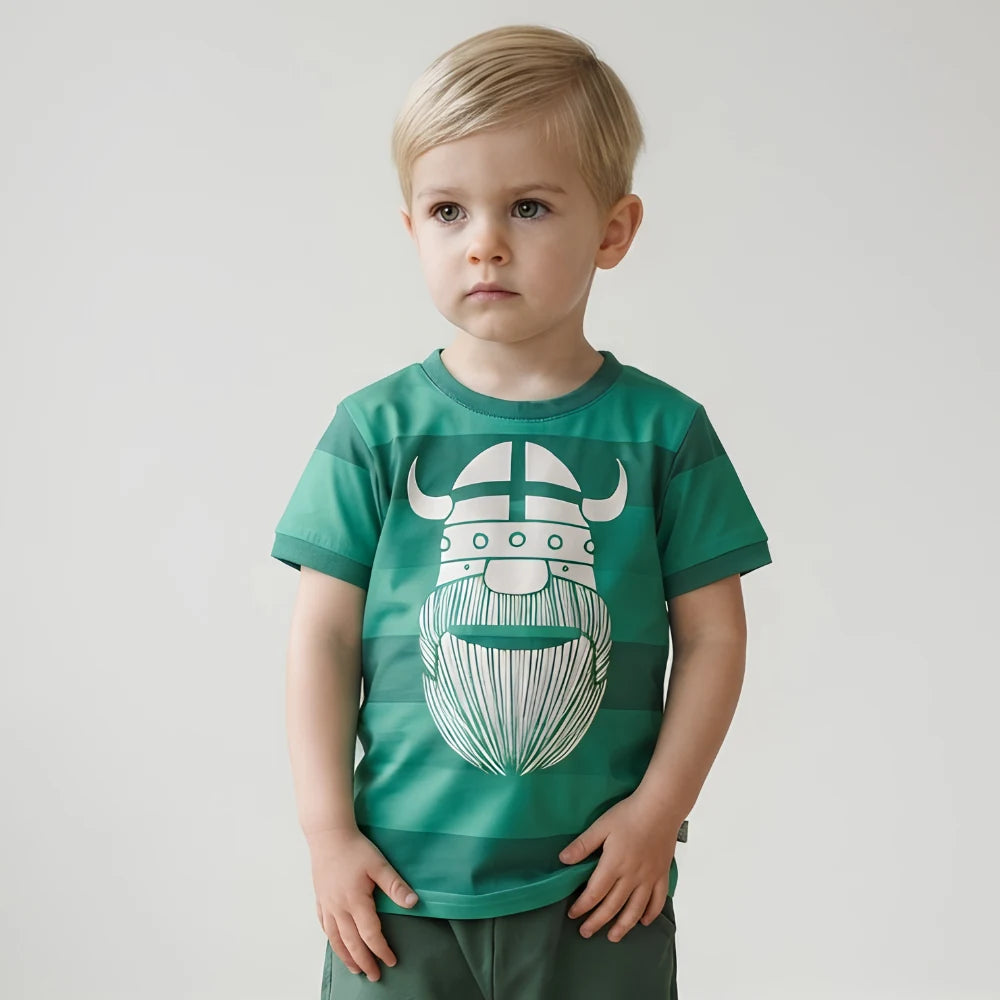 Danefae Erik Ciboulette tee, vintage childrenswear, close-up print detail