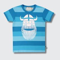 Danefae Erik Open Ocean tee, colourful kids clothing, front view