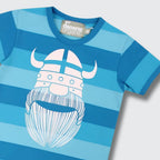 Danefae Erik Open Ocean tee, colourful kids clothing, back view