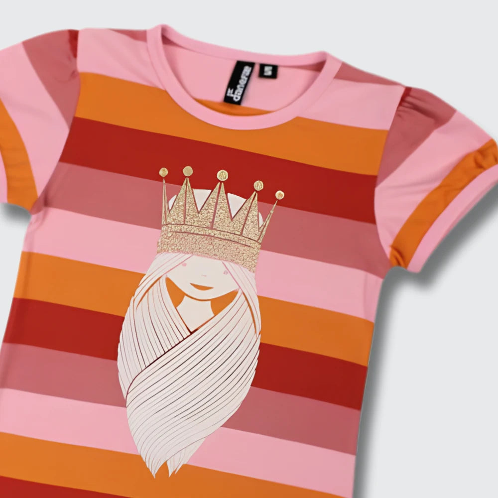 Danefae Princesse Farwest tee, vintage kidswear, close-up print detail