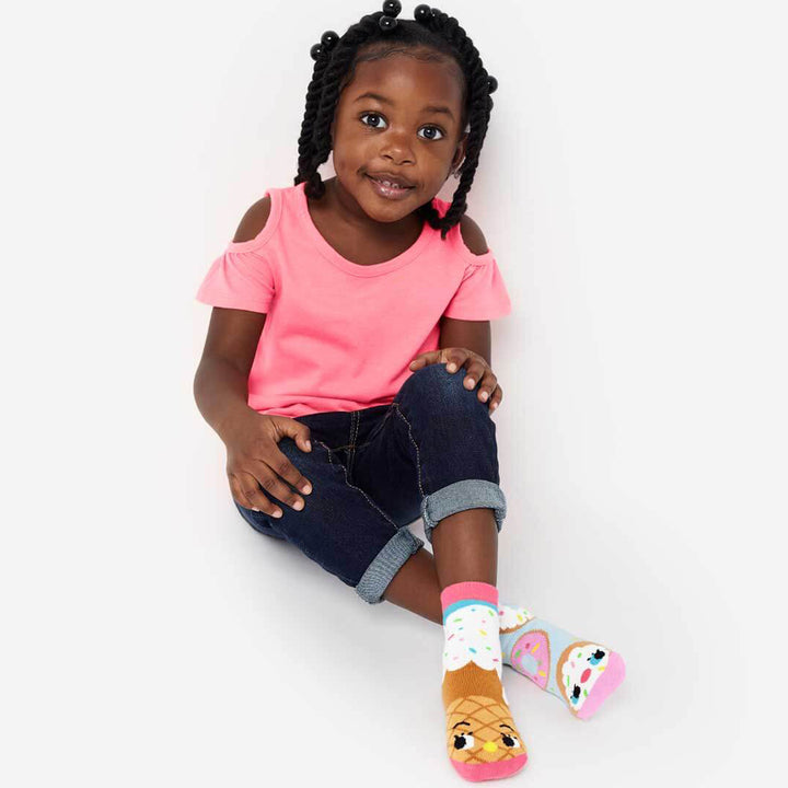 Pals Socks - Donut & Ice Cream - Kids collectible mismatched socks Pals Socks Socks