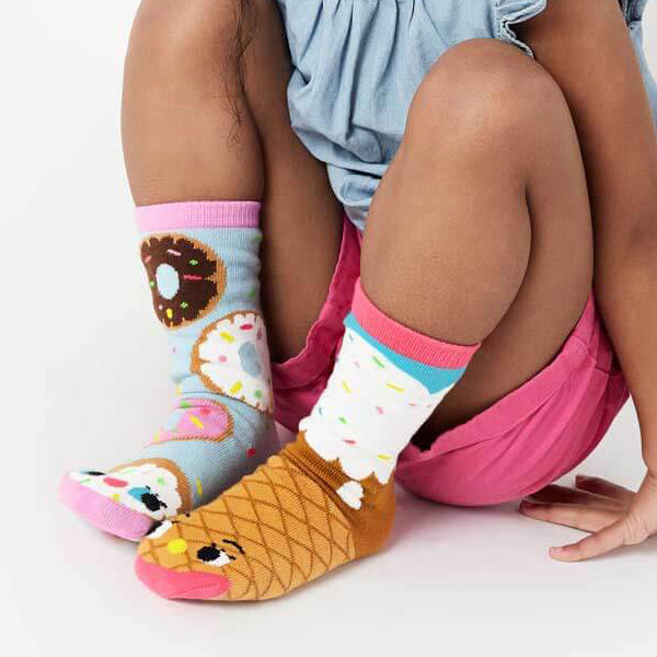 Pals Socks - Donut & Ice Cream - Kids collectible mismatched socks Pals Socks Socks