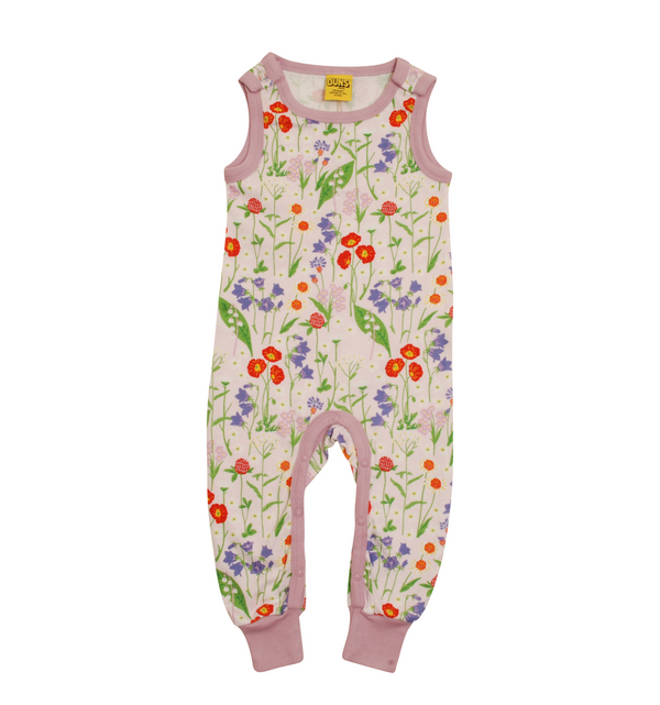 Duns Sweden | Midsummer Flower Dungarees | Cradle Pink - Orchid Accent