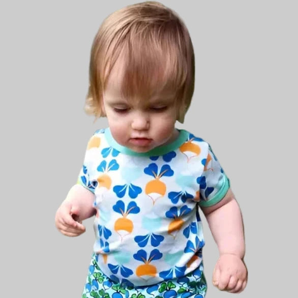 DUNS Sweden Big Radish Tee Hushed Green Organic Clothes Beach Glass Taping - T-shirts