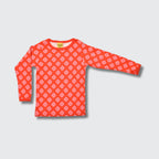 DUNS Sweden Clover Red Long Sleeve Top - organic cotton kids clothing by DUNS Sweden