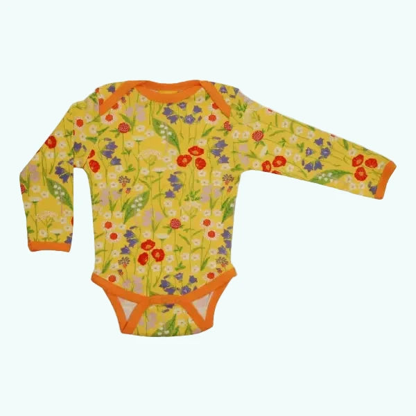 DUNS Sweden Midsummer Flower Organic Baby Bodysuit - Bodysuits