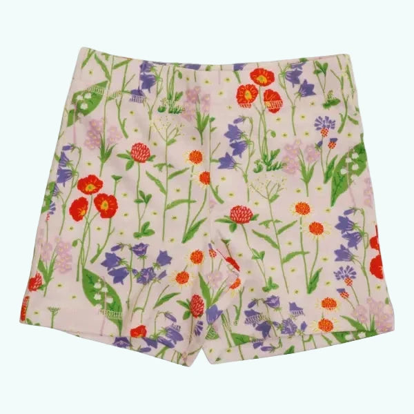 DUNS Sweden Midsummer Flower Shorts Cradle Pink Organic Cotton - Short Pants