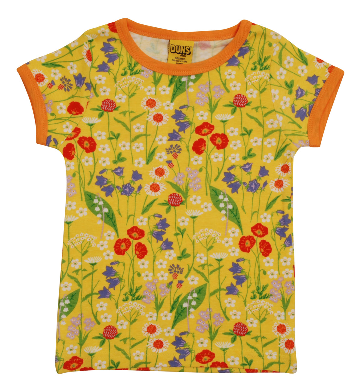 Duns Sweden | Midsummer Flower T-Shirt |Snapdragon Yellow - Blazing Orange Accent - T-shirts