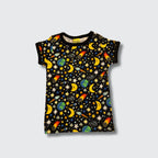 DUNS Sweden Mother Earth Black T-shirt - organic cotton kids clothing by DUNS Sweden