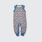 DUNS Sweden Multi Radish Blue Dungarees - organic cotton kids clothing by DUNS Sweden