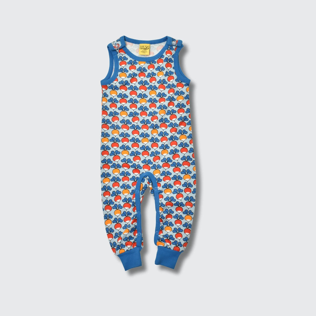DUNS Sweden Multi Radish Blue Dungarees - organic cotton kids clothing by DUNS Sweden