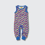 DUNS Sweden Multi Radish Blue Dungarees - organic cotton kids clothing by DUNS Sweden