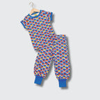DUNS Sweden Multi Radish Blue Pants - organic cotton kids clothing by DUNS Sweden
