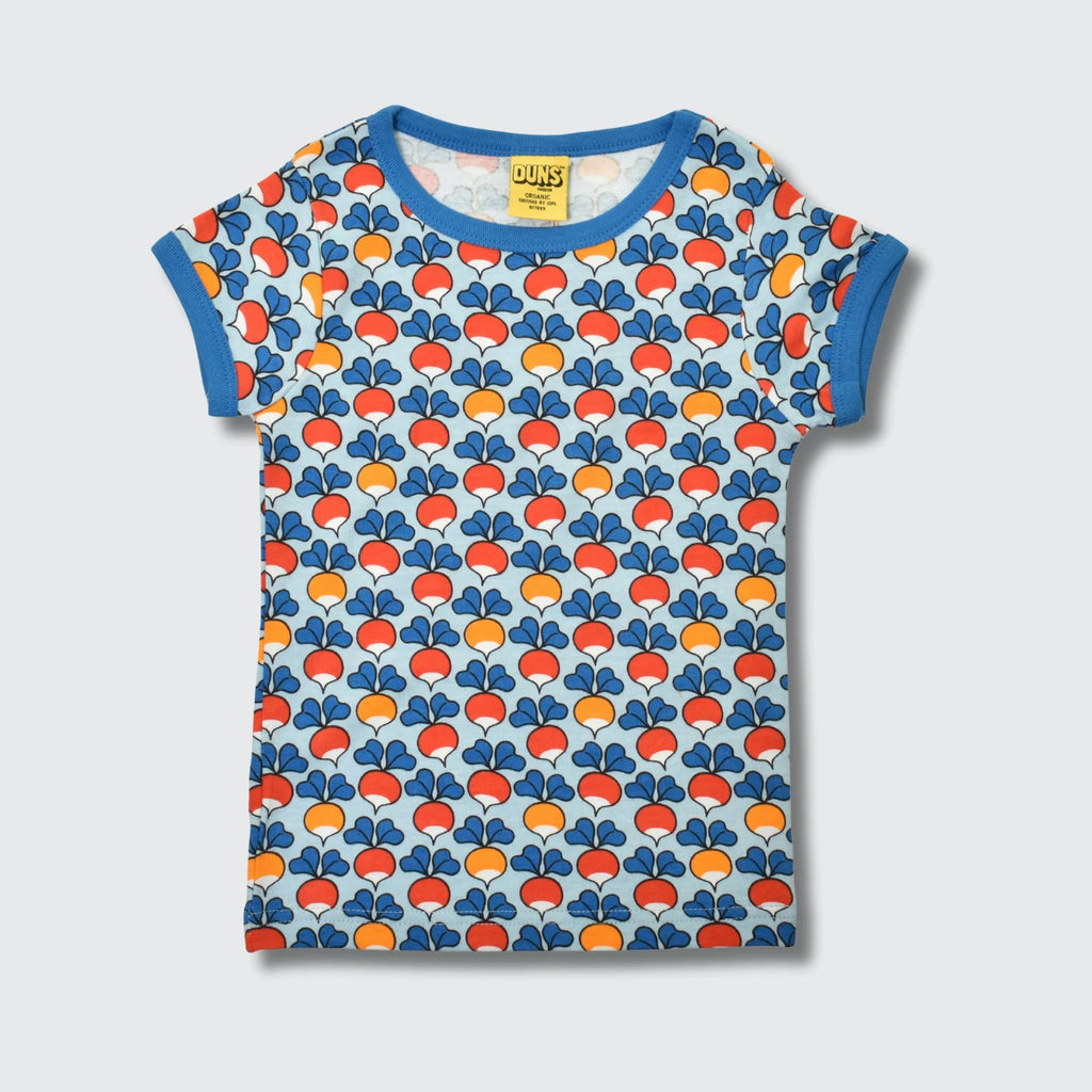 DUNS Sweden Multi Radish Blue T-shirt - organic cotton kids clothing by DUNS Sweden
