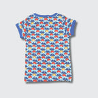 DUNS Sweden Multi Radish Blue T-shirt - organic cotton kids clothing by DUNS Sweden