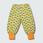 Multi radish print baggy pants in yellow cream with radiant yellow trim, DUNS Sweden – newborn clothing summer, infant clothes unisex