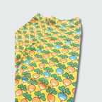 Multi radish print baggy pants in yellow cream with radiant yellow trim, DUNS Sweden – newborn clothing summer, infant clothes unisex