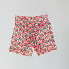 Shorts with a colorful pattern on a gray background