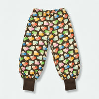 DUNS Sweden hearts print organic cotton baggy pants for babies and kids — Baby Goes Retro
