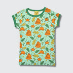 DUNS Sweden Pumpkin Family Green T-shirt - organic cotton kids clothing by DUNS Sweden