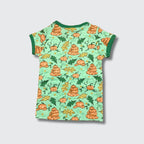 DUNS Sweden Pumpkin Family Green T-shirt - organic cotton kids clothing by DUNS Sweden