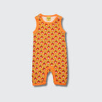 DUNS Sweden Radish Orange Playsuit - organic cotton kids clothing by DUNS Sweden